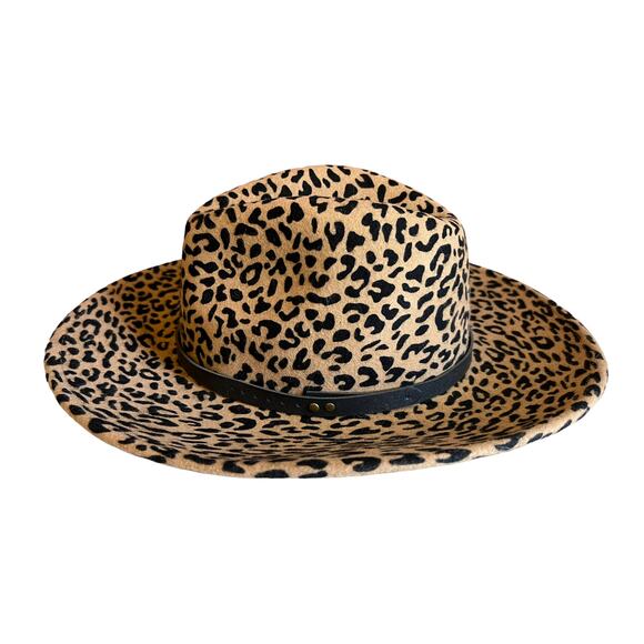 Chicos Animal Print Wool cowboy hat - Picture 2 of 8